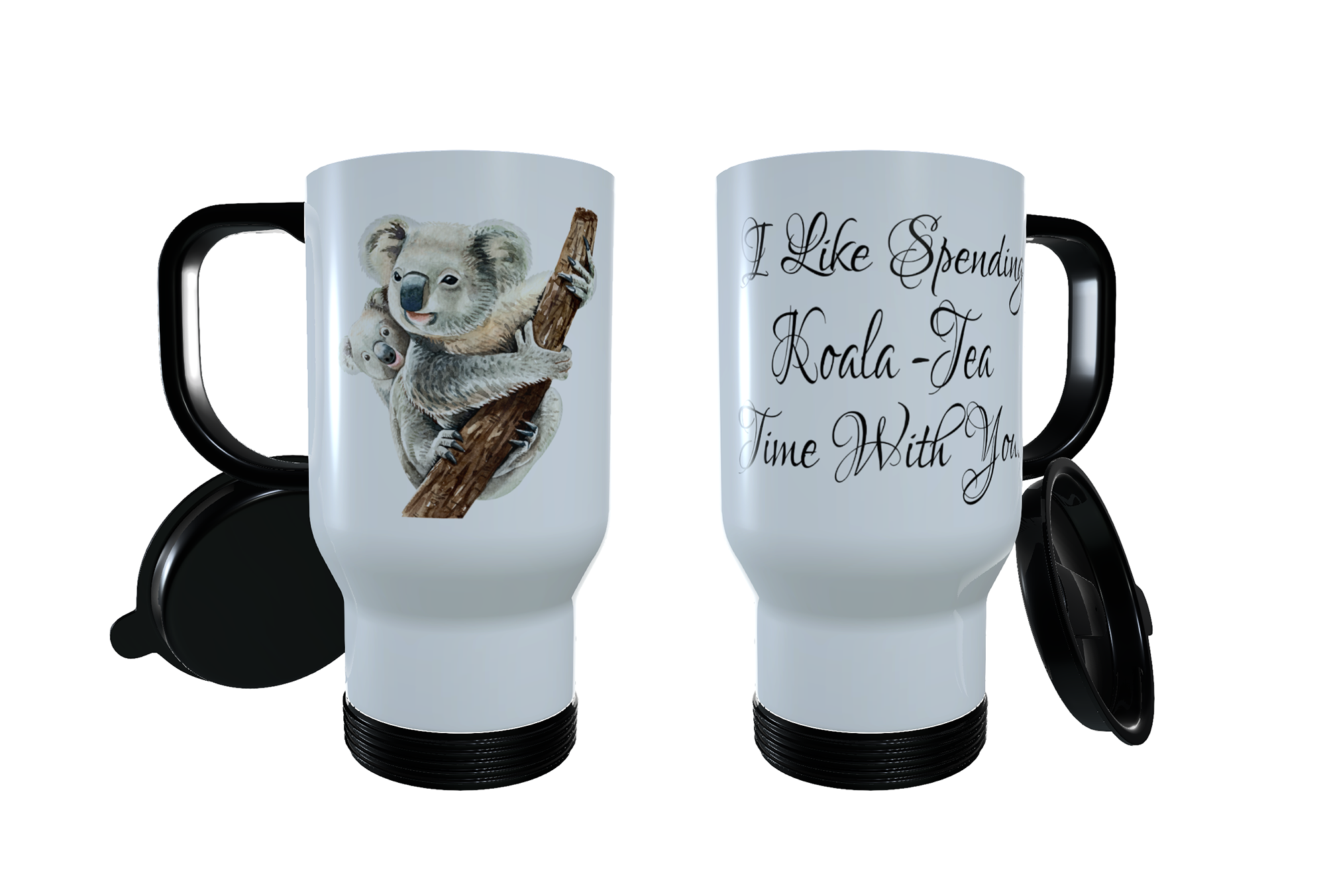 Koala & Baby Travel Mug, Koala Bear Travel Mug, Thermal Mug